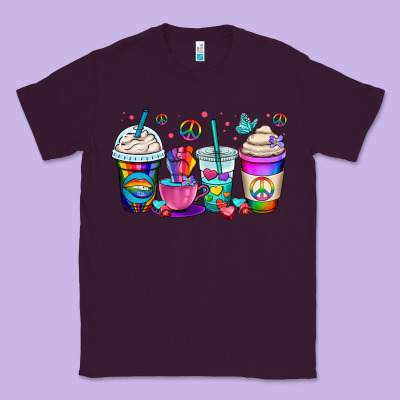 Pride Lgbtq Coffee Cups Classic Tee Designed By Oliviacreatesart