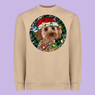 Cockapoo Christmas Heavyweight Sweatshirt Designed By Ranaportraitstore