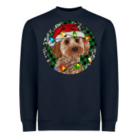 Navy Cockapoo Christmas Heavyweight Sweatshirt - RanaPortraitStore