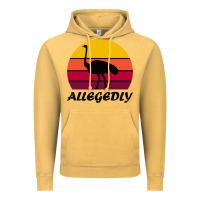 Vintage Mustard retro vintage allegedly ostrich Vintage Hoodie - linhVisuals