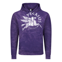 Cloud Purple ivory pegasus Vintage Hoodie - linhVisuals