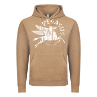 Vintage Coffee ivory pegasus Vintage Hoodie - linhVisuals