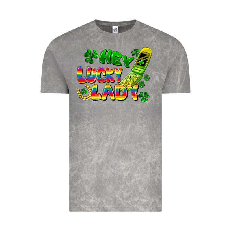 Hey Lucky Lady Flip Phone Vintage Tee by FaDigitalArtStudio | Teevron
