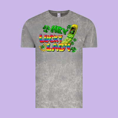 Hey Lucky Lady Flip Phone Vintage Tee Designed By Fadigitalartstudio