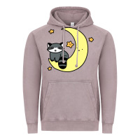 Vintage Zinc crescent moon raccoon Vintage Hoodie - linhVisuals