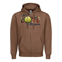 Chestnut softball love of the game Zipper Hoodie - JahusDesignShop