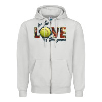 Dove Grey softball love of the game Zipper Hoodie - JahusDesignShop