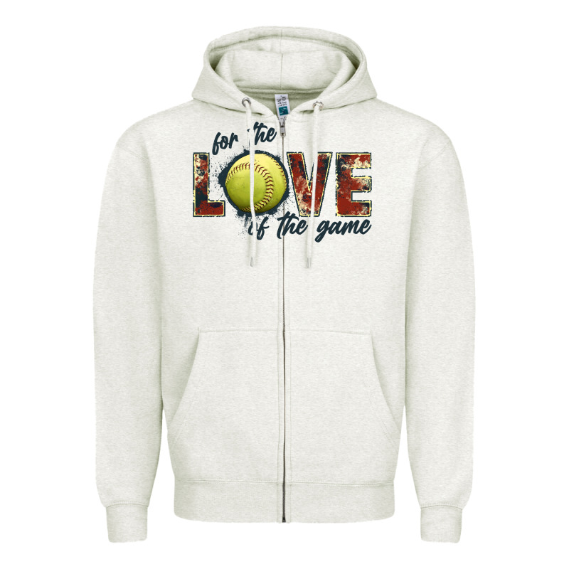 Softball Love Of The Game Zipper Hoodie by JahusDesignShop | Teevron