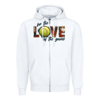 White softball love of the game Zipper Hoodie - JahusDesignShop