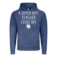 Vintage Denim funny a super hot teacher stole my heart unisex t shirt Vintage Hoodie - linhVisuals