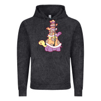Vintage Black cute turtle stack Vintage Hoodie - linhVisuals