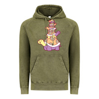 Vintage Olive cute turtle stack Vintage Hoodie - linhVisuals