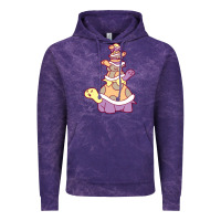Cloud Purple cute turtle stack Vintage Hoodie - linhVisuals