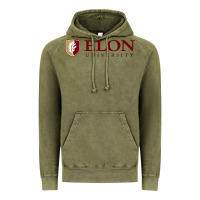 Vintage Olive ELON UNIVERSITY Vintage Hoodie - linhVisuals