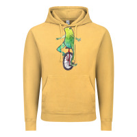 Vintage Mustard dat boi watercolor unicycle frog Vintage Hoodie - linhVisuals