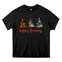 Black happy holidays christmas trees Heavy Core Tee - Jasminsmagicworld