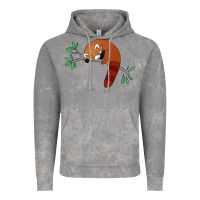 Cloud Rock red panda sleeping Vintage Hoodie - linhVisuals