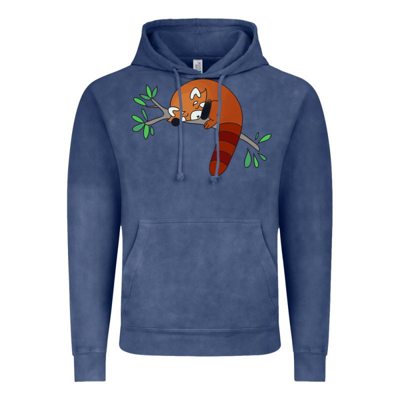 Red Panda Sleeping Vintage Hoodie by linhVisuals | Teevron