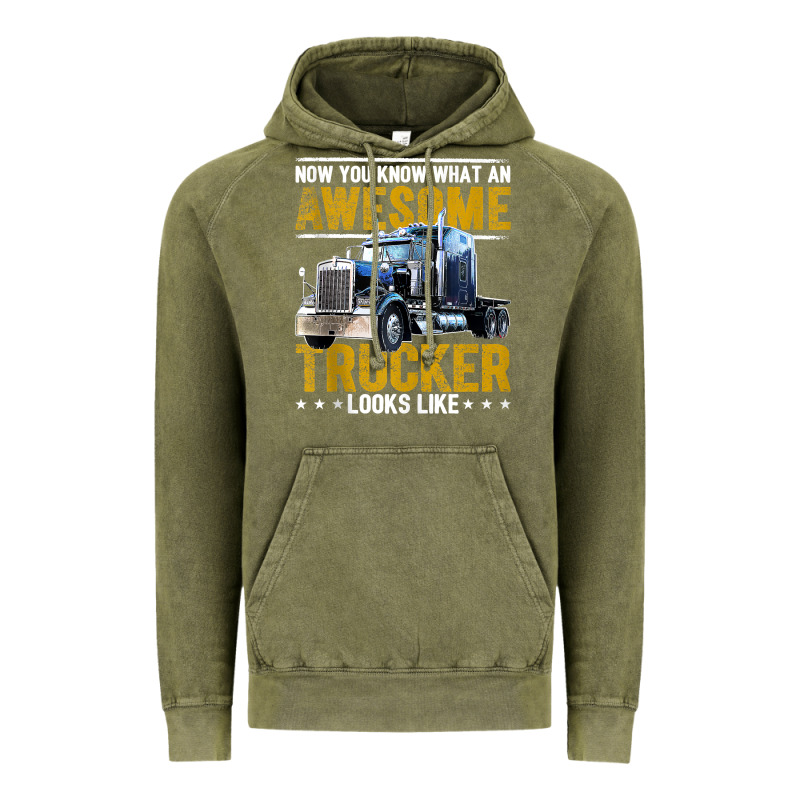 Awesome Trucker Big Rig Semi Trailer Truck Driver Gift Men Tank Top Vintage Hoodie by linhVisuals | Teevron