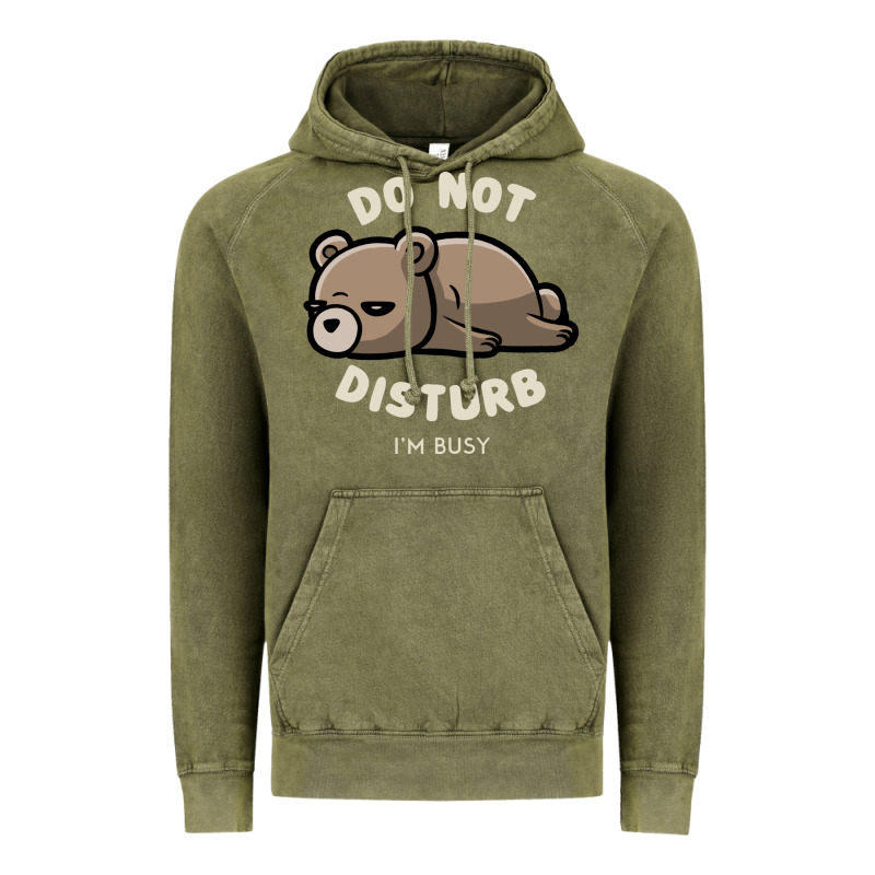 Do Not Disturb I'm Busy Funny Lazy Gift Vintage Hoodie by linhVisuals | Teevron
