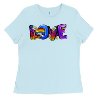 Baby Blue Western Love LGBTQ+ Ladies Tee - BundleAndBundleShop