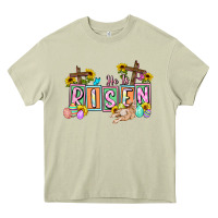 Mossy He is risen Easter  Easter Day Heavy Core Tee - CowGirlArtShop