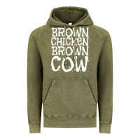 Vintage Olive brown chicken brown cow Vintage Hoodie - linhVisuals