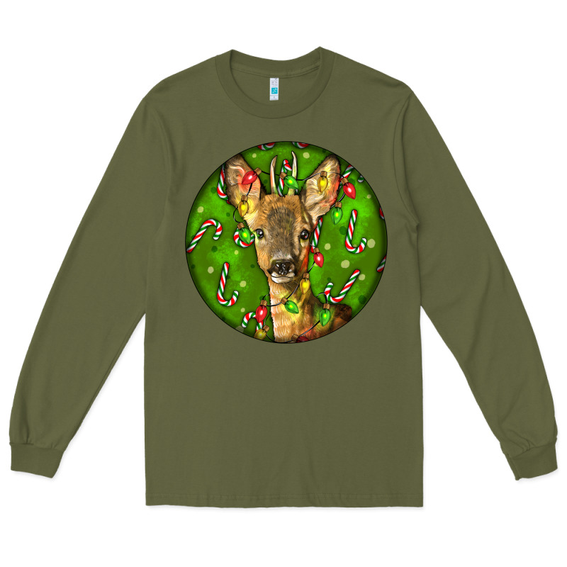 Red Brocket Deer Christmas Long Sleeve Tee by LillyAllenDesigns | Teevron