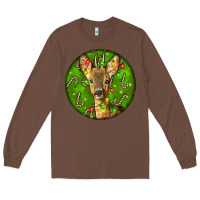 Chestnut red brocket deer christmas Long Sleeve Tee - LillyAllenDesigns
