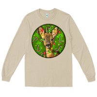 Mushroom red brocket deer christmas Long Sleeve Tee - LillyAllenDesigns