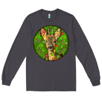 Smoke red brocket deer christmas Long Sleeve Tee - LillyAllenDesigns
