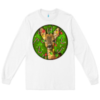 White red brocket deer christmas Long Sleeve Tee - LillyAllenDesigns
