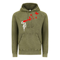 Vintage Olive banksy Vintage Hoodie - linhVisuals