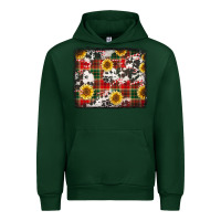 Forest Green cowhide sunflowers candy canes Christmas background Urban Hoodie - Jasminsmagicworld