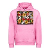 Fuchsia Pink cowhide sunflowers candy canes Christmas background Urban Hoodie - Jasminsmagicworld