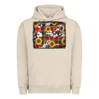 Pigment French Oak cowhide sunflowers candy canes Christmas background Urban Hoodie - Jasminsmagicworld