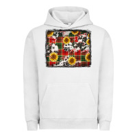 Pigment Lunar Rock cowhide sunflowers candy canes Christmas background Urban Hoodie - Jasminsmagicworld