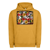 Pigment Peanut Butter cowhide sunflowers candy canes Christmas background Urban Hoodie - Jasminsmagicworld
