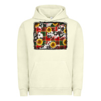 Pigment Pistachio cowhide sunflowers candy canes Christmas background Urban Hoodie - Jasminsmagicworld