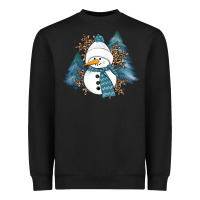 Black Snowman Winter Heavyweight Sweatshirt - RanaPortraitStore
