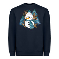 Navy Snowman Winter Heavyweight Sweatshirt - RanaPortraitStore
