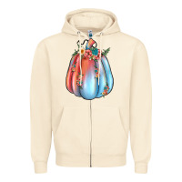 Sandshell flowers pumpkin Zipper Hoodie - JahusDesignShop