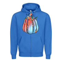 True Royal flowers pumpkin Zipper Hoodie - JahusDesignShop