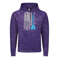 Cloud Purple throwing darts   vintage usa american flag for dart players t shirt Vintage Hoodie - linhVisuals