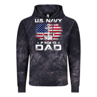 Cloud Black u.s navy proud dad with american flag gift veteran day t shirt Vintage Hoodie - linhVisuals