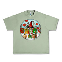 Oil Green Christmas Gnome Urban Heavy Tee - FaDigitalArtStudio