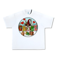 White Christmas Gnome Urban Heavy Tee - FaDigitalArtStudio