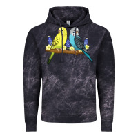 Cloud Black cute budgies Vintage Hoodie - linhVisuals