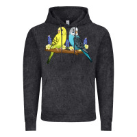Vintage Black cute budgies Vintage Hoodie - linhVisuals