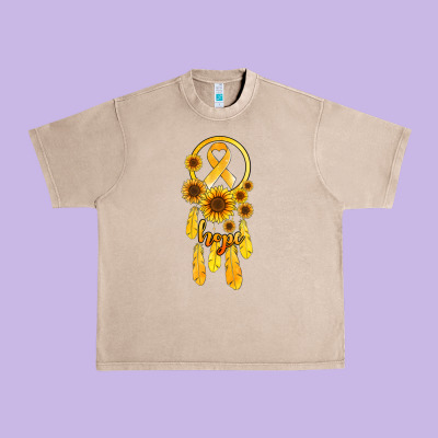 Childhood Cancer Awareness Dreamcatcher Urban Heavy Tee Designed By Jasminsmagicworld